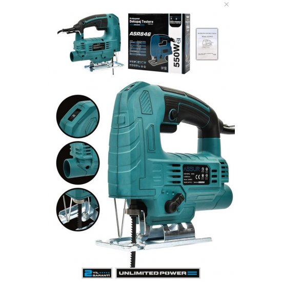 ASSUR Profesyonel 550w Devir Ayarlı Dekupaj Testere Makinesi