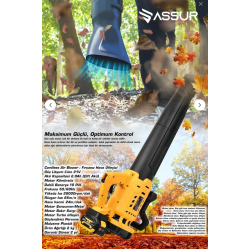 ASSUR Profesyonel 21 V Çift Akülü Turbo Motor 2800 Rpm Yaprak Hava Üfleme Makinesi