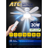 ATC 6 Pervaneli LED'li Tavan Vantilatörü Uzaktan Kumandalı Katlanabilir Tavan Fanı Sabitleme Duyu Hediyeli Ev Ofis Kullanımı