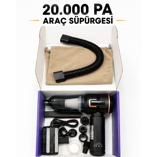 Castu CS85 Plus Max Şarjlı Araç Süpürgesi 20.000 Pa 35.000 RPM Kömürsüz Motor 4'ü 1 Arada