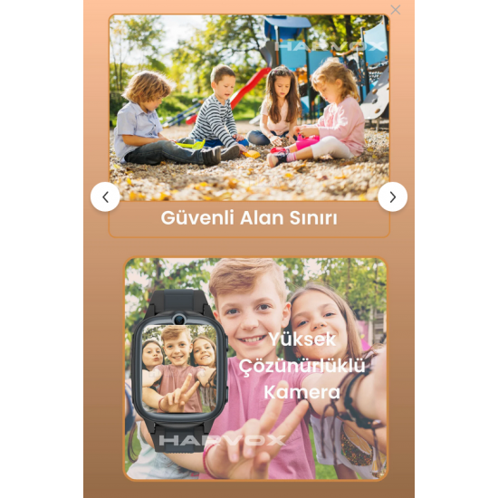 HARVOX HX Kids 4G Pro Sim Kartlı Gps Akıllı Çocuk Saati Konum Takibi Arama Konuşma 4G Destekli