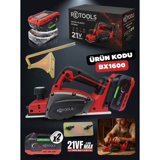 RETOOLS BX1600 BORDO ŞARJLI PLANYA