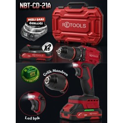 RETOOLS NBT-CD-21A BORDO ŞARJLI MATKAP
