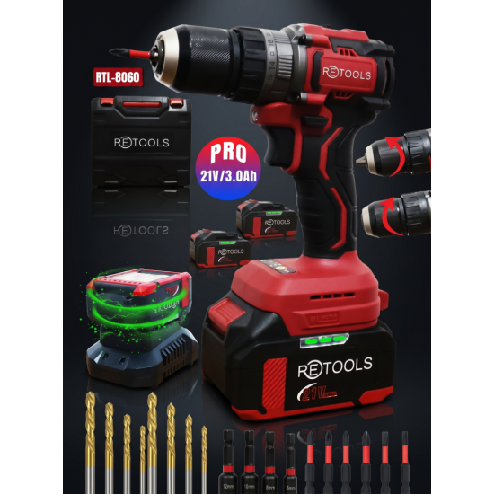 RETOOLS RTL8060 ŞARJLI DARBELİ VİDALAMA MAKİNESİ