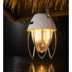 WISON WS-2020 360° Solar Şarjlı Kamp Lambası Retro LED Kamp Feneri Taşınabilir Outdoor Aydınlatma