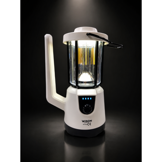WISON WS-9595 Şarjlı El Feneri Kamp Lambası 5W Type-C Şarjlı Powerbank Özellikli 3 Modlu LED Kamp Feneri
