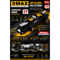 DMAX 2 Ton Tekerlekli Kriko