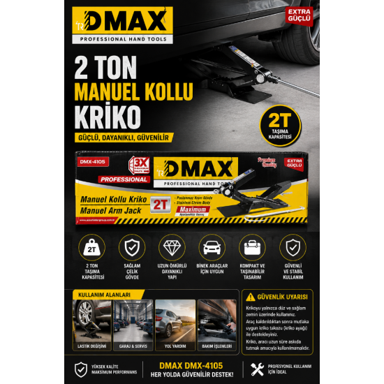 DMAX DMX-4105 2 Ton Manuel Kollu Kriko