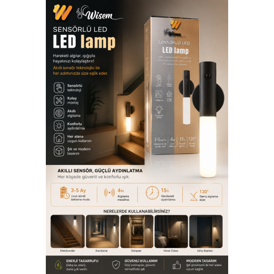 Wisem Sensörlü LED Lamba