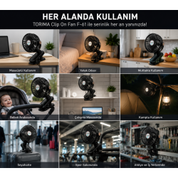 TORİMA MASA KLİPSLİ FAN