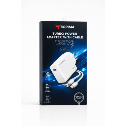 TORIMA 120W Turbo Power Adaptör (Kablolu) – Hızlı ve Güvenli Şarj Deneyimi