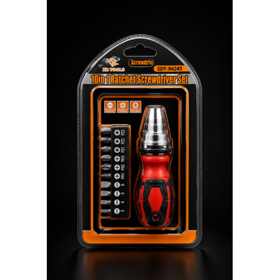 XR TOOLS 10'u 1 Arada Cırcırlı Tornavida Seti (SDY-94245)
