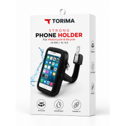 TORIMA JX-100 XL 6.5 İnç Motosiklet & Bisiklet Telefon Tutucu Su Geçirmez Kılıflı