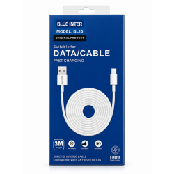 BLUE INTER BL10 USB-A to USB Type-C Hızlı Şarj ve Veri Aktarım Kablosu 3 Metre