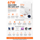 67W Qualcomm Quick Charge 3.0 USB-A Hızlı Şarj Adaptörü Type-C Kablolu