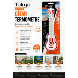 Tokyo TKY-2726 Gitar Tasarımlı Duvar Termometresi