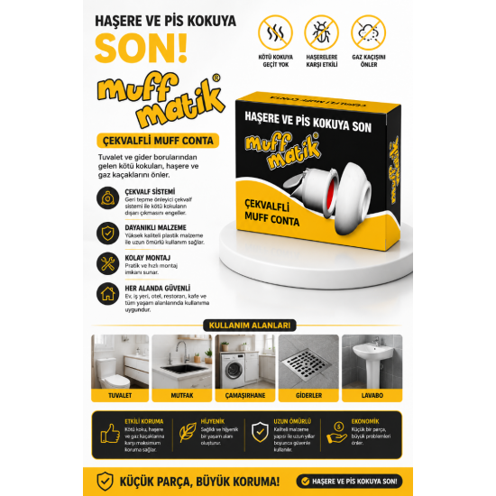 Muff Matik Çekvalfli Muff Conta
