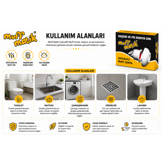 Muff Matik Çekvalfli Muff Conta