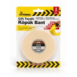 AUTOMIX Çift Taraflı Köpük Bant 5 Metre x 18 mm