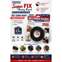 VODASEAL Super FIX Çift Taraflı Montaj Bandı Gri 19 mm x 5 Metre
