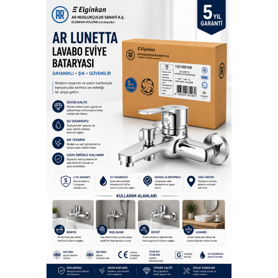 AR Lunetta Lavabo Evye Bataryası
