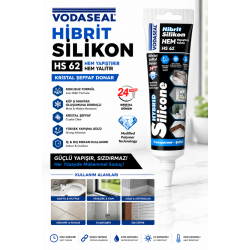 VODASEAL HS62 Hibrit Silikon Şeffaf – Yapıştırıcı & Yalıtım Silikonu