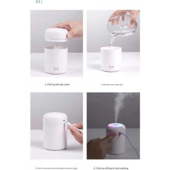Torima H2 30-45 ml Ultrasonik Renkli Hava Nemlendirici Buhar Makinesi ve Aroma Difüzörü Beyaz
