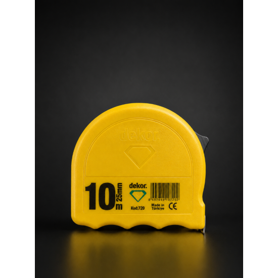 Dekor 10 Metre 25 mm Profesyonel Şerit Metre