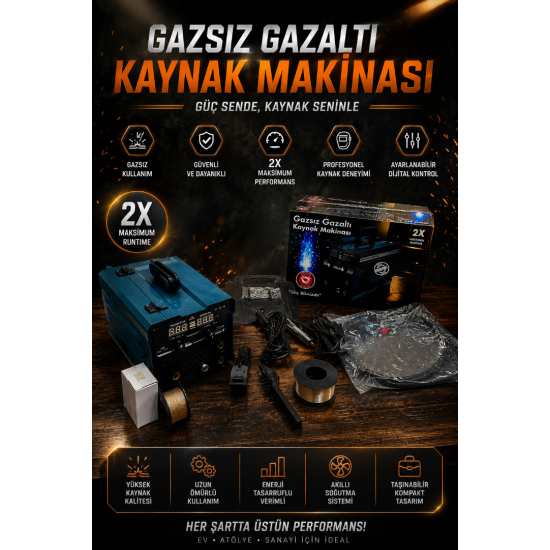 CRAFTER GAZSIZ GAZ ALTI KAYNAK MAKİNESİ 220 V
