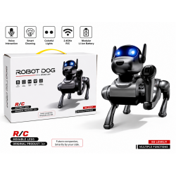 Kumandalı Akıllı Robot Köpek 2.4 GHz Ses Etkileşimli Işıklı Müzikli Dans Eden Programlanabilir Oyuncak 6+ Yaş