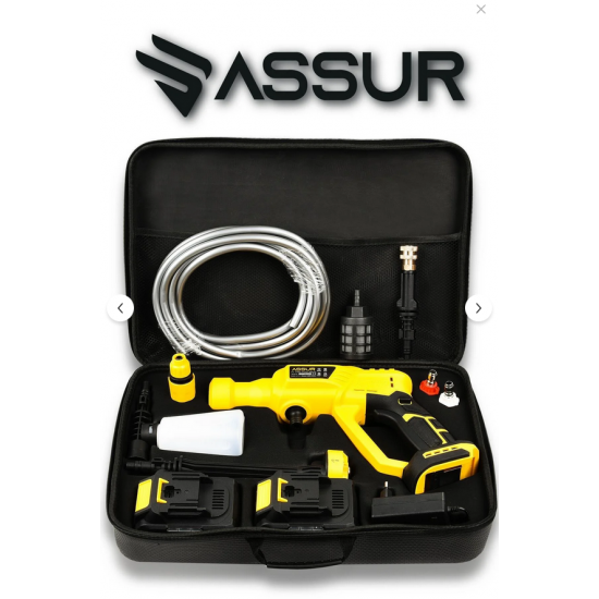 ASSUR 21v Kömürsüz Motor Yüksek Basınçlı Akülü Oto Araba Yıkama Makinesi Şarjlı