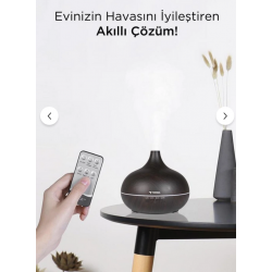 Torima Hava Nemlendiricisi Buhar Makinesi Ledli Aroma Terapisi Humidifier SL168 Koyu Ahşap
