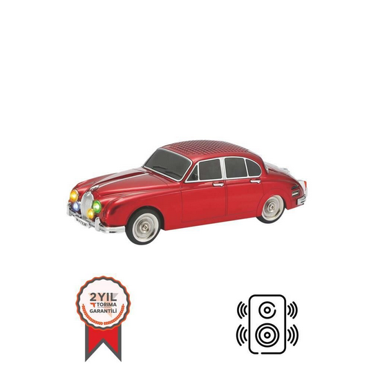 Torima Bluetooth Hoparlör Retro Araba Tasarımlı Speaker WS-596 Kırmızı