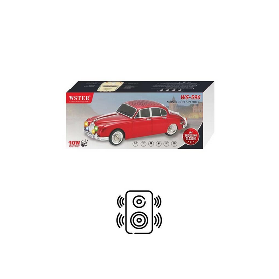 Torima Bluetooth Hoparlör Retro Araba Tasarımlı Speaker WS-596 Kırmızı