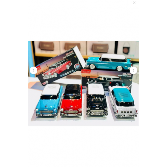 Torima Bluetooth Hoparlör Klasik Araba Tasarımlı USB TF FM Destekli WS-1955 Kırmızı