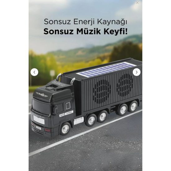 Torima Bluetooth Hoparlör Tır FM AUX USB Güneş Enerjili Speaker D45 Siyah