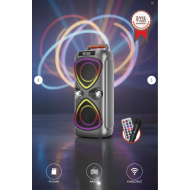 Torima Bluetooh Hoparlör Mikrofonlu Led Işıklı Parti Speaker D78 Gri