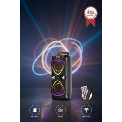  Torima Bluetooh Hoparlör Mikrofonlu Led Işıklı Parti Speaker D78 Siyah