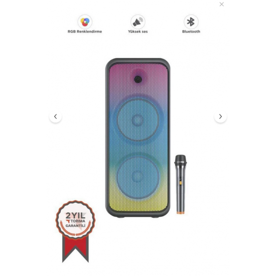 Torima D30 Siyah Mikrofonlu Kumandalı Bluetooth Hoparlör