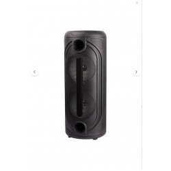 Torima Çift Mikrofonlu RGB Ledli Taşınabilir Bluetooth Hoparlör Parti Speaker KTS-2086 Siyah