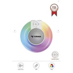 Torima Bluetooth Hoparlör Rgb Işıklı Kablosuz Speaker D65 Beyaz