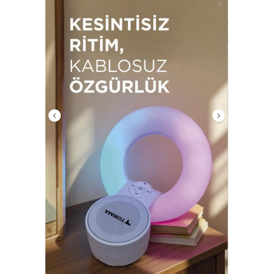 Torima Bluetooth Hoparlör Rgb Işıklı Kablosuz Speaker D65 Beyaz