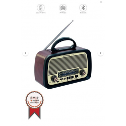 Torima Bluetooth Hoparlör Nostlajik Radyo Speaker NS01 Kahverengi
