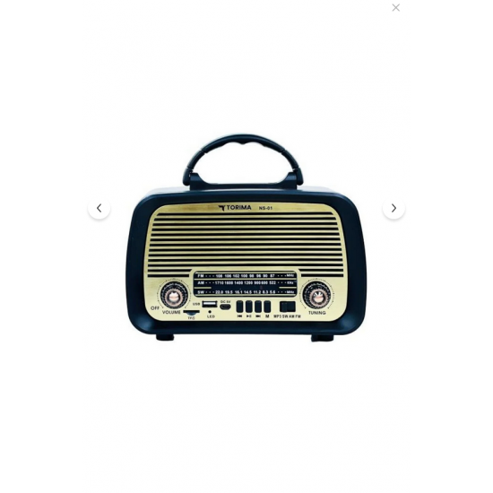 Torima Bluetooth Hoparlör Nostlajik Radyo Speaker NS01 Kahverengi