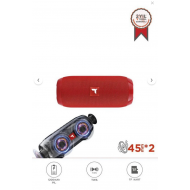 Torima Bluetooth Hoparlör Kablosuz Taşınabilir Ses Bombası TWS USB TF D47 Kırmızı