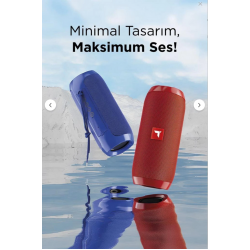 Torima Bluetooth Hoparlör Kablosuz Taşınabilir Ses Bombası TWS USB TF D47 Kırmızı