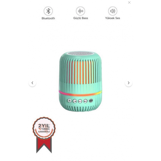 Torima Bluetooth Hoparlör Kablosuz Rgb Işıklı Speaker GTS-2150 Beyaz