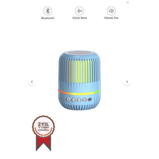 Torima Bluetooth Hoparlör Kablosuz Rgb Işıklı Speaker GTS-2150 Beyaz