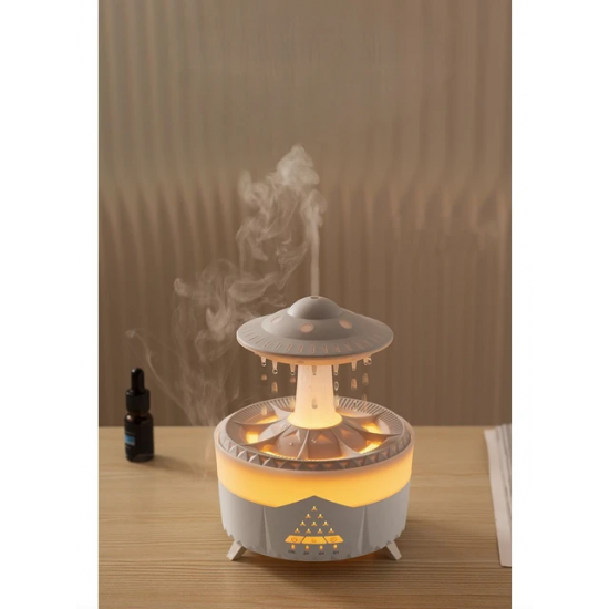 350 ml Hava Nemlendirici Buhar Makinesi Aroma Difüzörü Ufo Yağmur Efekt Kumandalı Nemlendirici
