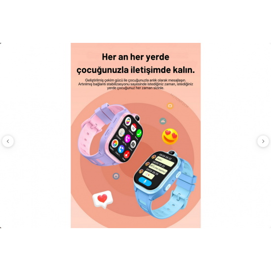 MactivePro HARVOX HX Kids 4G Pro+ Plus Android Sim Kartlı Akıllı Çocuk Saati | GPS,Konum,Kamera,Görüntülü Görüşme,Yüz Tanıma Pembe